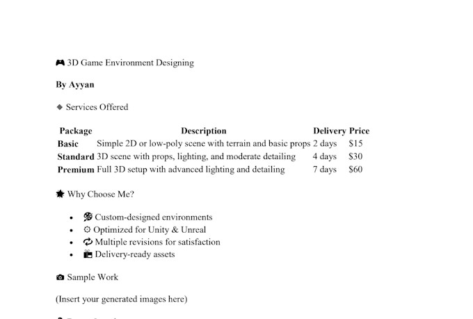 design environment for games